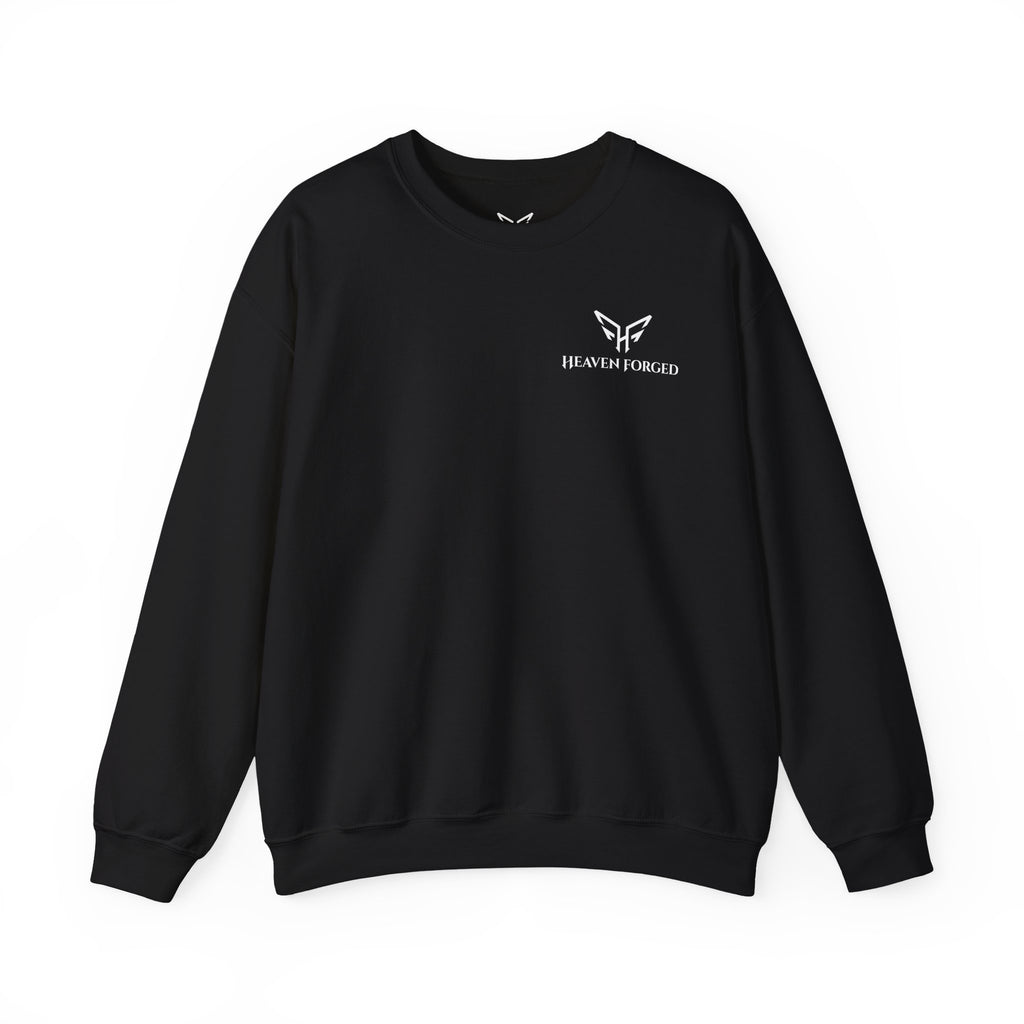 Crewneck Heavyweight Sweatshirt — "Here Am I Send Me" Heaven Forged Sword