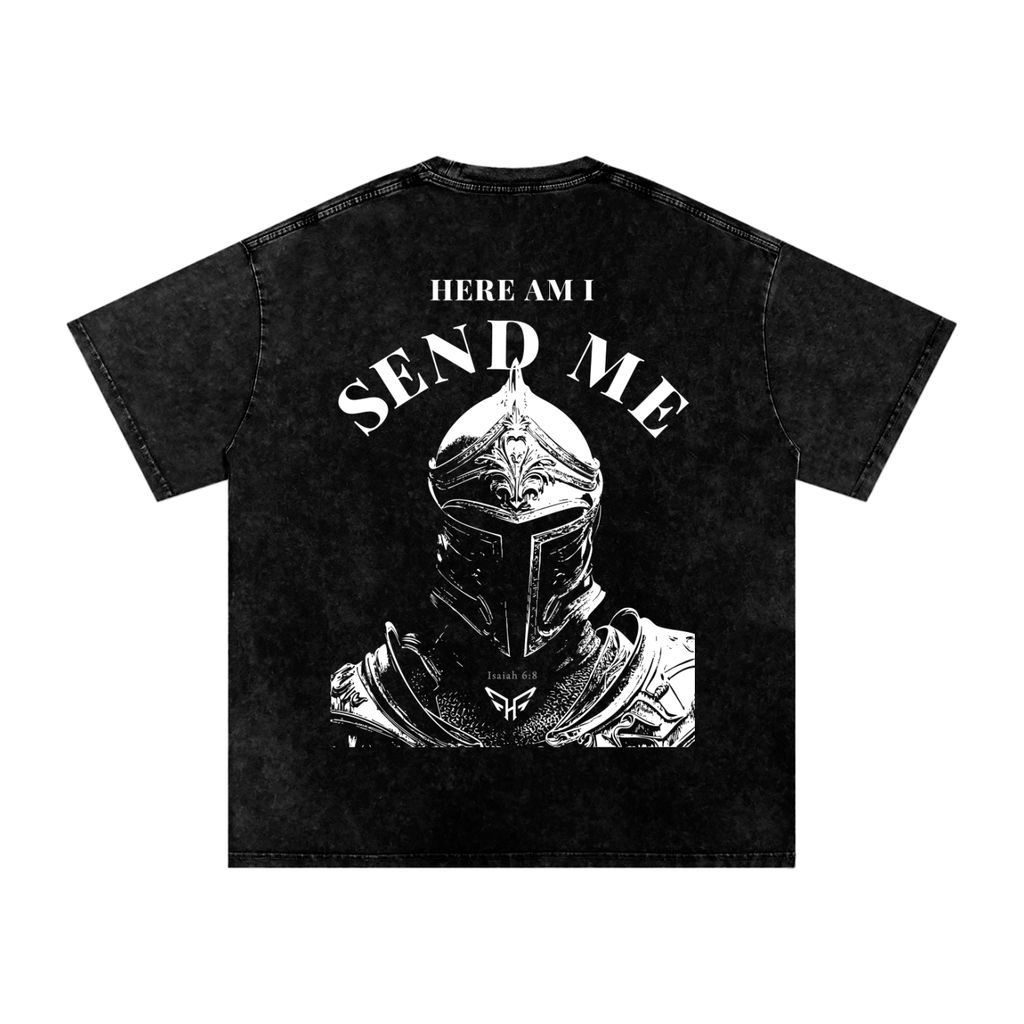 Snow Washed Oversized Cotton T-Shirt