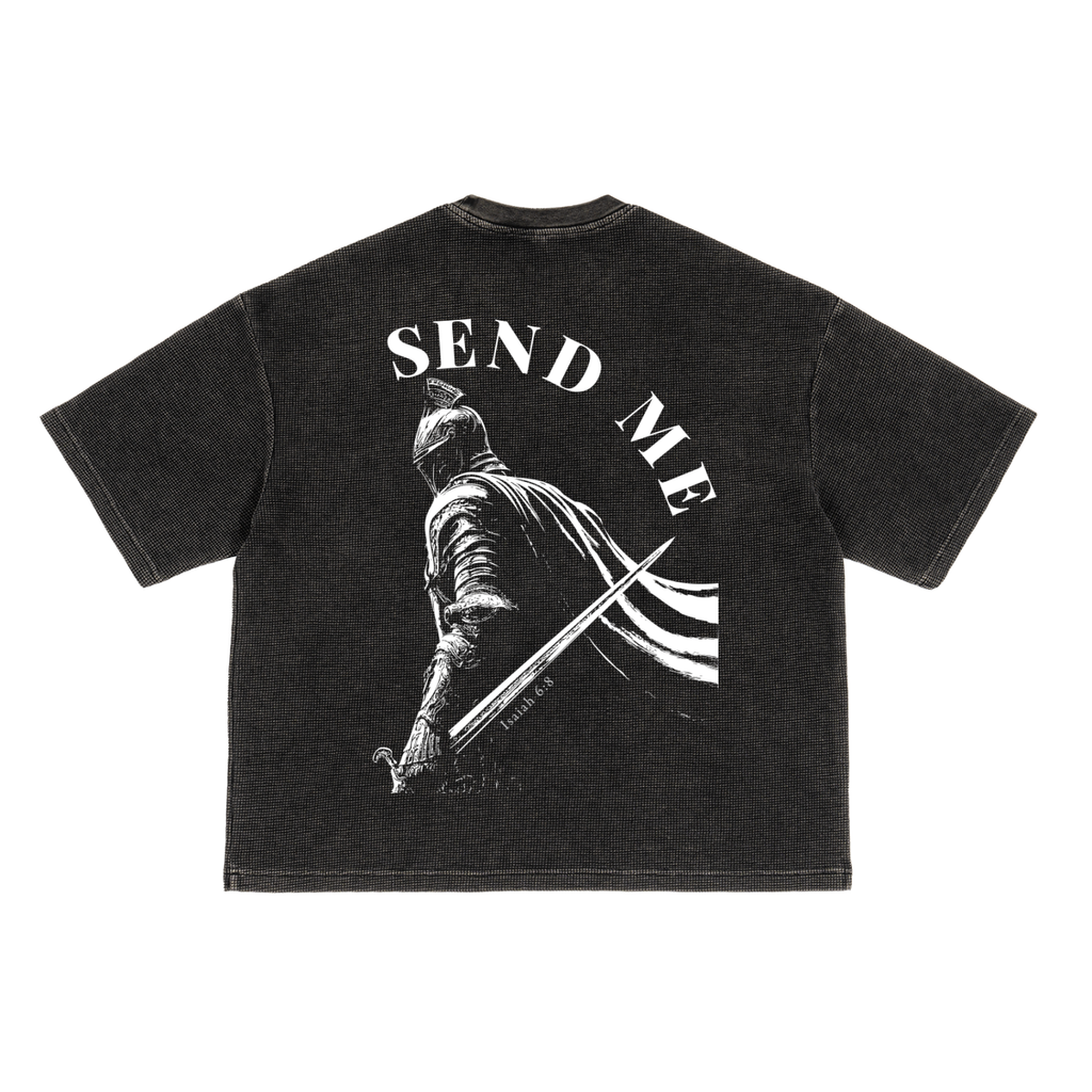 Textured Waffle Washed Boxy T-Shirt