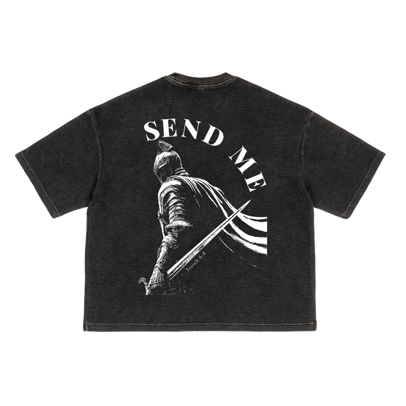 Textured Waffle Washed Boxy T-Shirt