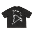 Send Me Textured Waffle Washed Boxy T-Shirt