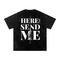 Send Me Snow Washed Oversized Cotton T-Shirt